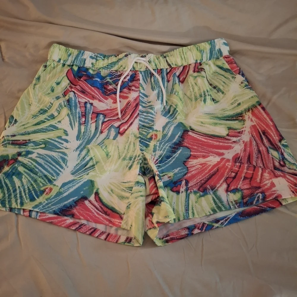 Reel Legends Multicolor Tropical Women's Athletic Shorts